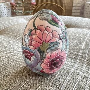 Vintage Ceramic Chinoiserie Egg
